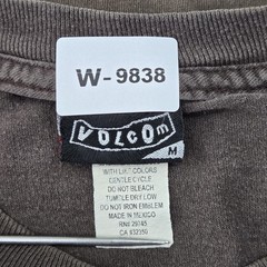 VINTAGE Volcom Men Shirt L Brown Graphic Big Logo Short Sleeve Y2K Skater