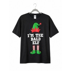 I’m The Bald Elf Funny Christmas Graphic T-Shirt – Black – Men’s Size XL NWT