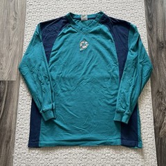 NFL Vintage Y2K Retro Classic Sports Two-Tone Miami Dolphins XL Longsleeve