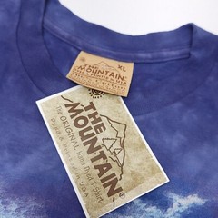 Vintage The Mountain Owl T-Shirt Hand Dyed NEW w/ TAGS Mens XL Blue Y2K 1999