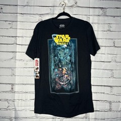 Disney Star Wars Black and Blue Short Sleeve Tee SZ M Pinball Graphic Streetwear