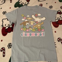 Hybrid Cinnamoroll Sanrio Blue Graphic Print Crew Neck Tee Unisex Size S