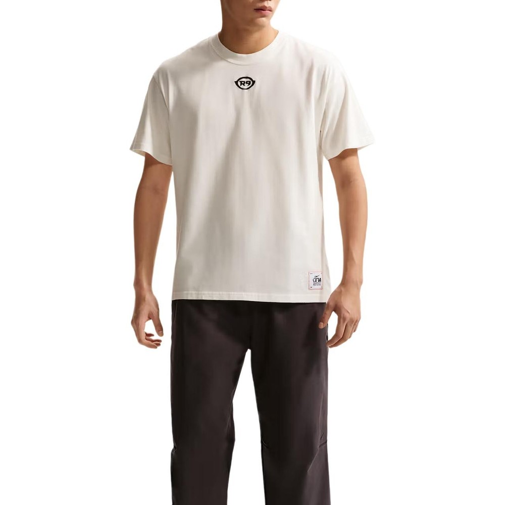 Nike T Shirts Men’s Ecru Crew Neck Moderate IU4474-133 Size