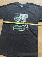 Y2K ANTI-MARIJUANA PROPAGANDA SHIRT DEVIL’S HARVEST SMOKE WEED STONER 420 MEDIUM