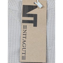 Nitagut Mens Tan Waffle Knit Crewneck Short Sleeve T-Shirt Size Medium NEW