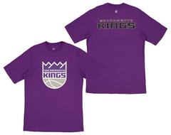 FISLL NBA Men’s Sacramento Kings Team Color, Name and Logo Premium T-Shirt