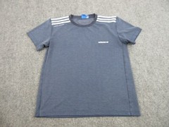 Adidas Shirt Mens Adult Small Blue Logo Crew Casual Outdoors Athletic