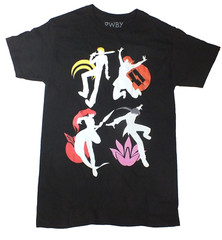 RWBY Silhouette Symbol Team JNPR Small Shirt Jaune Nora Pyrrha Ren Anime Ruby