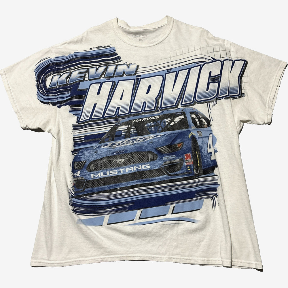 NASCAR Keven Harvick Double Sided All Over Print Busch Light Mega Print T-Shirt