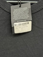Buck Mason T Shirt Mens Size XL Black Slub Curved Hem Tee Short Sleeve Cotton