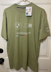 Men’s Puma BMW MMS ESS Logo T-Shirt M3 Motorsport M6, Sz Small, Color: Green.