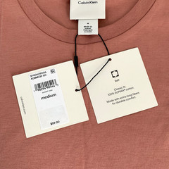 Calvin Klein Men’s M Short-Sleeve Supima Cotton Soft Interlock T-Shirt Rose Red