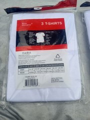 Marco Giovanni Men’s 3-Pack XL White Cotton Tagless Crew Neck T-Shirts