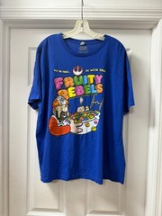 “Fruity Rebels” Star Wars Fruity Pebbles cereal parody shirt 100% cotton size XL