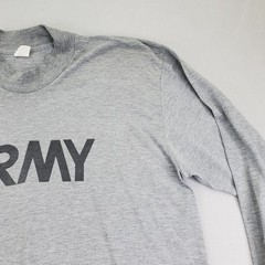 VTG Official Reflective Army Logo Shirt Mens XL Gray Long Sleeve USA AKWA Tek