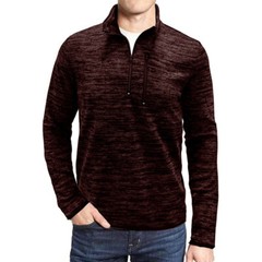 Zonbailon men’s t-shirt solid color quick dry 1 / 4 zipper outdoor long sleeve