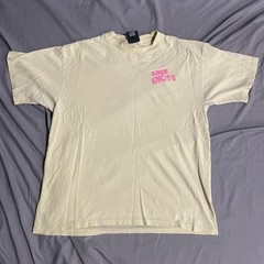 Vintage 90s Line Shots Volleyball Yellow T Shirt Size Medium Made In USA Cotton
