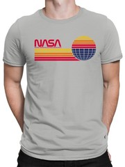 Officially Licensed Nasa Vintage World Logo Men’s T-shirt