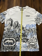 Ecko Unltd The Graffiti Tee White All Over Print Size Medium Excellent Condition