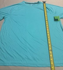 NEW Athletic Works Mens Dri-More T-Shirt Aqua Short Sleeve Size L Gym Workout