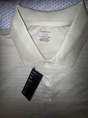 Van Heusen Mens size XL Polo Shirt Short Sleeve Beige NWT