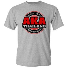 AKA Thailand Muay Thai Gym Logo Men’s Grey T-Shirt Size S-5XL