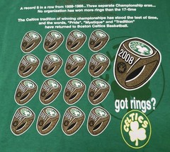 NBA Boston Celtics 2008 Got Rings Graphic Tshirt XXL
