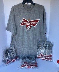 Budweiser T Shirt Grey With Logo By Next Level Apparel NWT Mens XXL