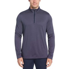 Ben Hogan Performance Men’s Blue Jacquard 1/4 Zip Long Sleeve Shirts: M-2XL