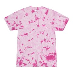Tie Dye Crystal Pink Adult & Kids Sizes, S M L XL 2XL 3XL Cotton Colortone