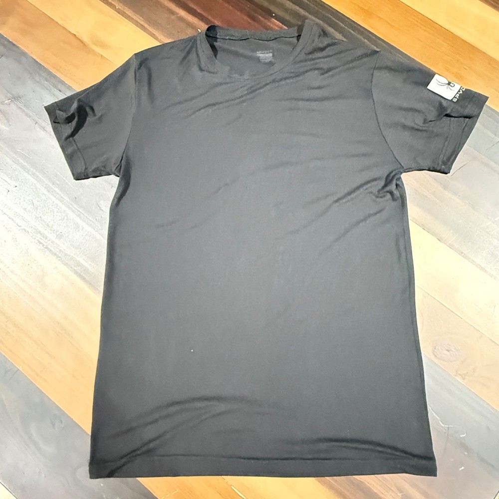 SYDER Men’s T-Shirt Black w/Logo Dri-Fit Poly/Spandex Microfiber Shirt Medium