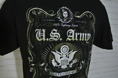 MINTY! USA US Army Fighting Spirit T-Shirt- 7.62 Design- Men’s Size LARGE Black