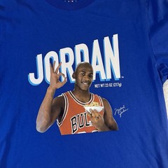 Air Jordan Wheaties T-Shirt Blue Men’s/Kids Michael Jordan Bull’s Size Small