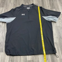 UNDER ARMOUR Loose All Season Gear Black 1/4 Zip Pullover T-Shirt Men’s Size L