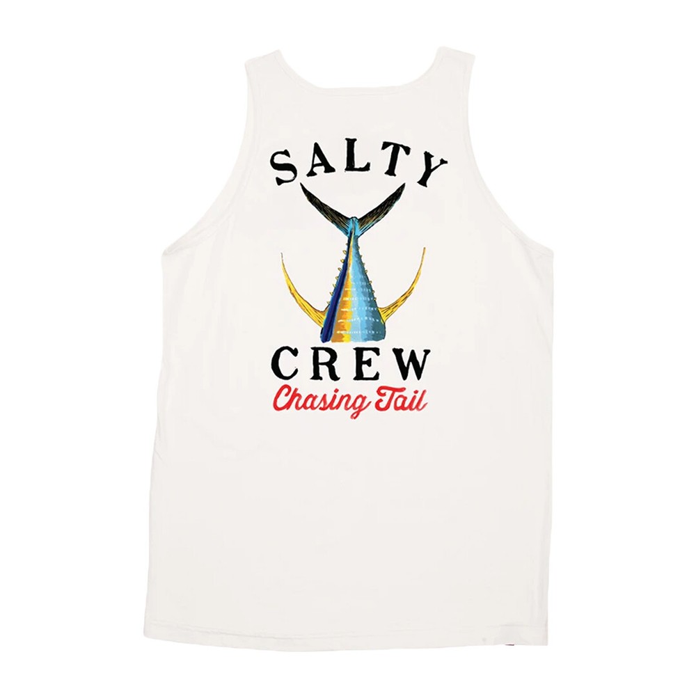 Salty Crew “Tailed” Tank Top (White) Graphic Sleeveless Tee
