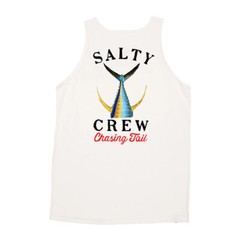 Salty Crew “Tailed” Tank Top (White) Graphic Sleeveless Tee