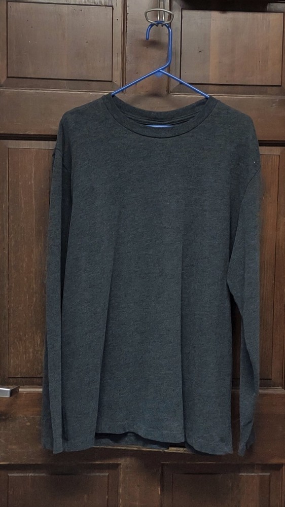 Old Navy Charcoal Gray Long Sleeve Knit Crew Neck Shirt Men’s Size XL Soft Feel