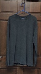 Old Navy Charcoal Gray Long Sleeve Knit Crew Neck Shirt Men’s Size XL Soft Feel