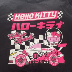 NWOT Pink Graphic Tee Cotton Hello Kitty Tokyo Speed Black Size M Tee Shirt