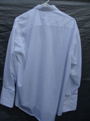 Albert Nipon Men’s White Shirt Classic Casual Cuff Style Large 17 1/2, 32-33