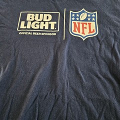 Bud Light Official Beer Sponsor NFL Blue T-shirt, Large