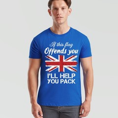 If This Flag Offends You Unisex T Shirt I’ll Help You Pack UK Union Jack