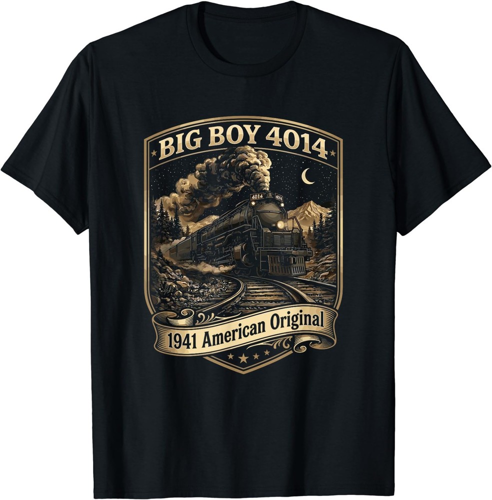 Big Boy 4014 Train Engineer Steam Train Conductor American T-Shirt