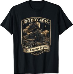 Big Boy 4014 Train Engineer Steam Train Conductor American T-Shirt