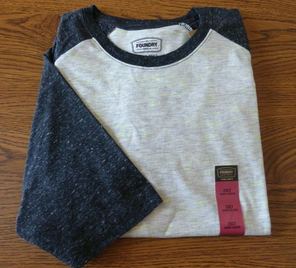 Foundry Supply Co. Men’s 2XL Color Block Cotton Polyester Blend T-Shirt, SS Tee,