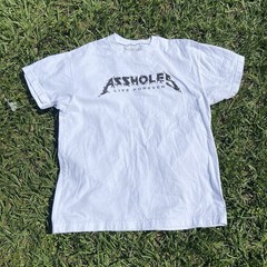 A Live Forever Graphic Logo White Men’s L Short Sleeve Cotton T-Shirt