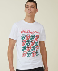 The Rolling Stones Christmas Tee Shirt XL White Red Green