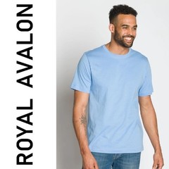 Royal Avalon Mens XL Bamboo Cotton UPF 50+ Sun Protection T-Shirt Sky Blue