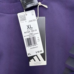 Adidas T Shirt XL Mens Aurora Plum Purple Z.N.E Loose Fit Short Sleeve JW4783