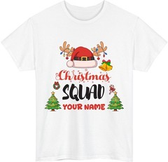 Personalised Christmas Squad T-Shirt – Family Christmas Reindeer Unisex Tee Top